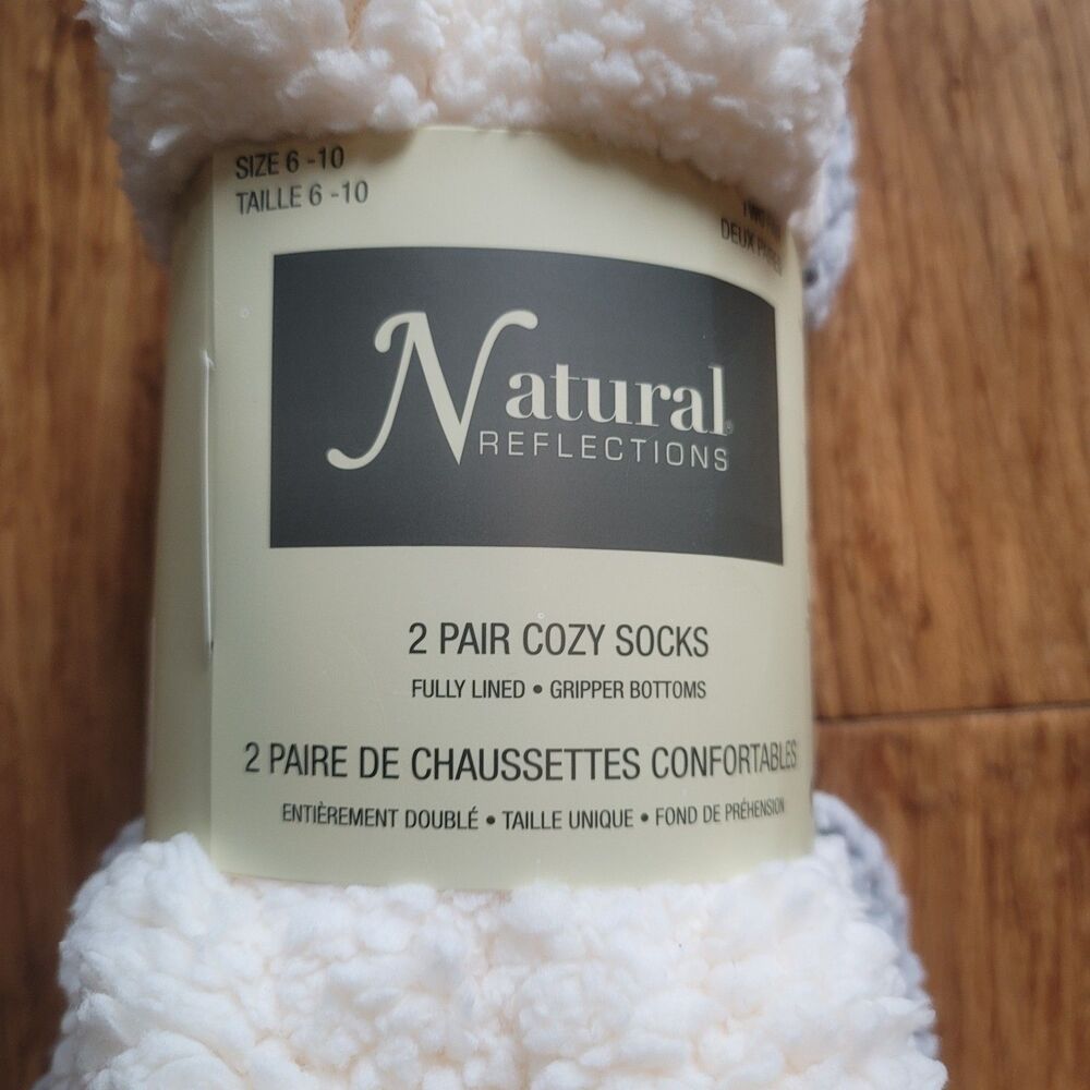 Natural Reflections, NWTCozy Socks with gripped bottoms. Size Women's 6-10